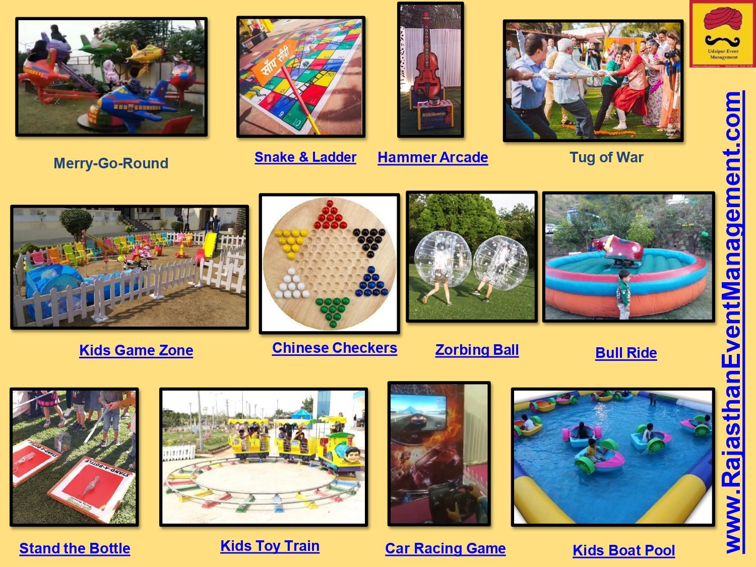 Kids Game Zone — Merry-Go-Round, Zorbing & Toy Train